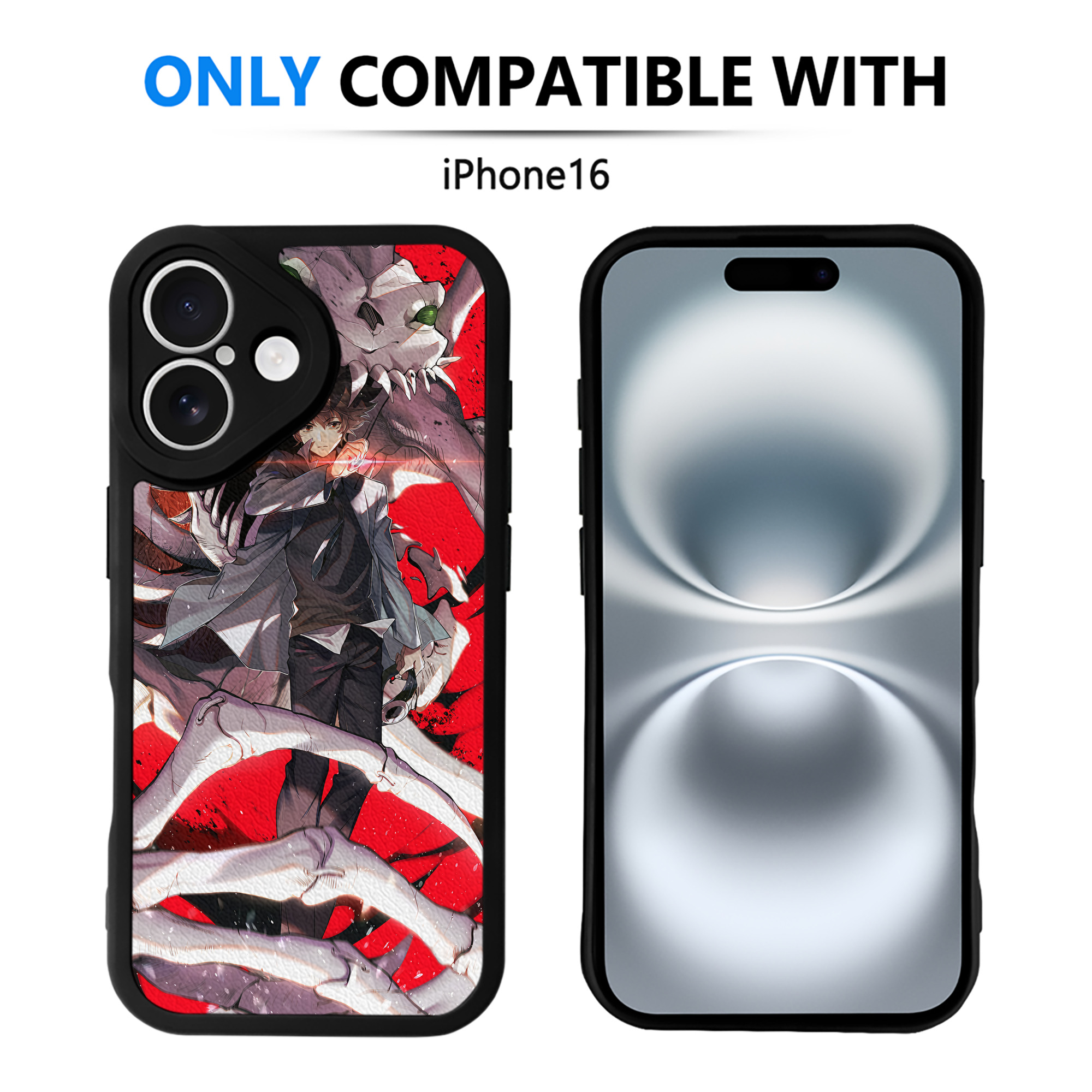 （画像用） Digimon デジタルモンスター/デジモン 【iPhone 16シリーズ対応】シリコンスマホケース（レザー調） 材質：シリコン